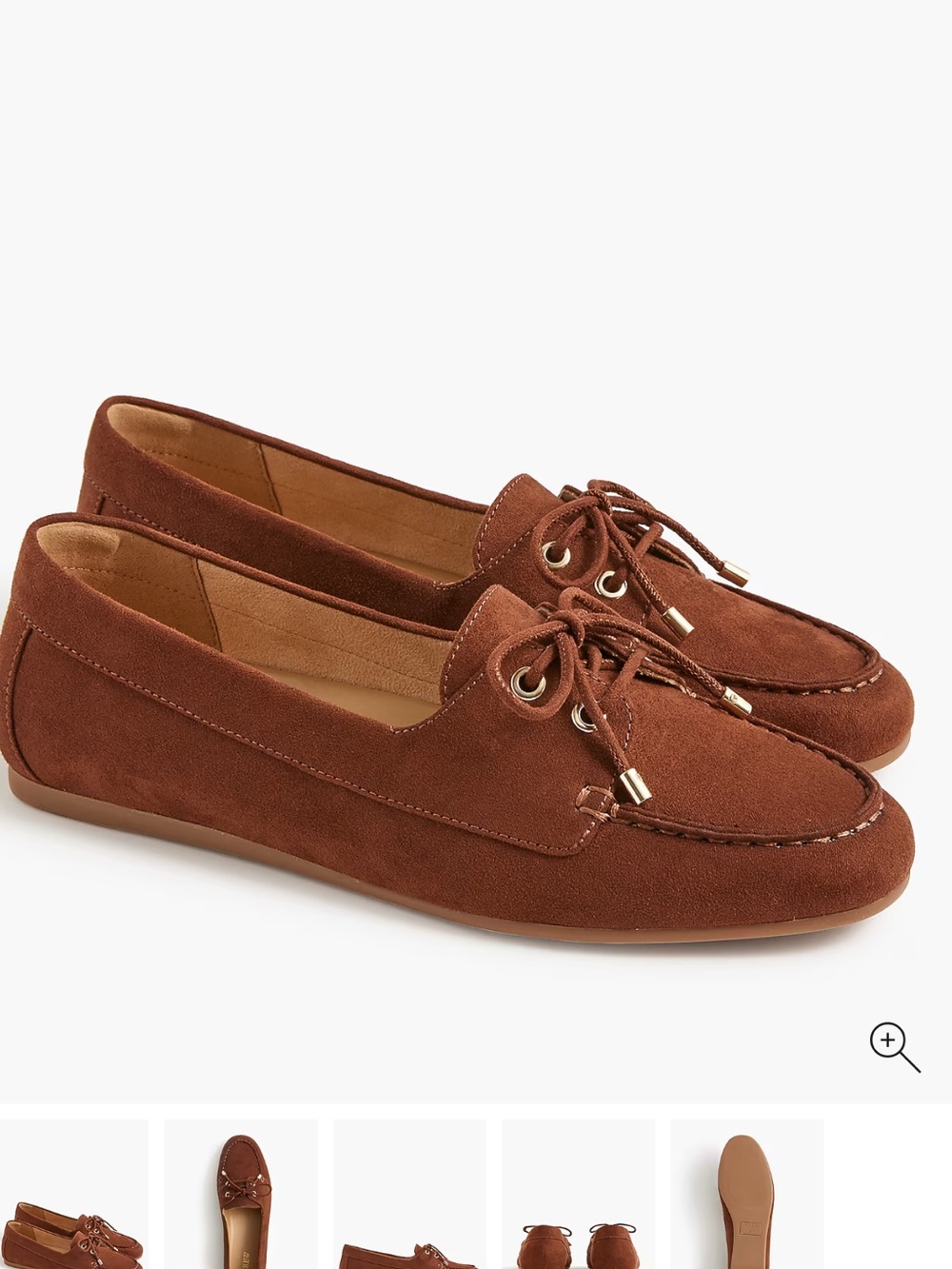 NWT Women’s Brown Suede J. Crew Boat Shoes